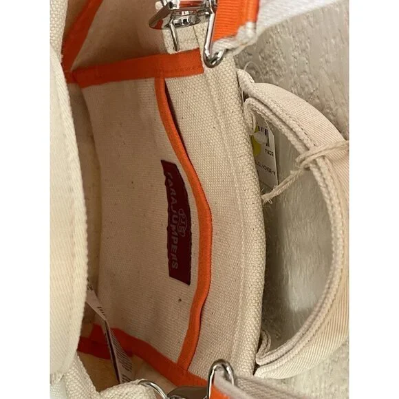 Parajumpers Beach Tote Bag Cream Orange Adjustable Strap Crossbody Logo $185 - Picture 11 of 14